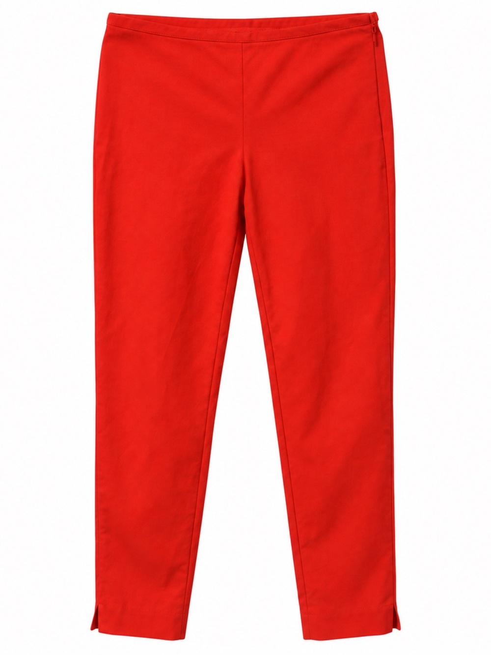 Women's Red Slim Chino Ankle Pants